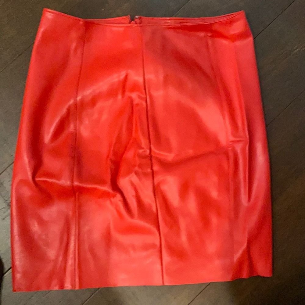 COPY - Red leather express pencil skirt